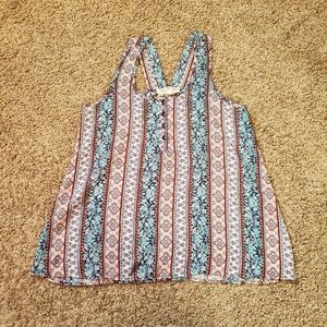 **Women's Boho Striped Pattern Tank Top